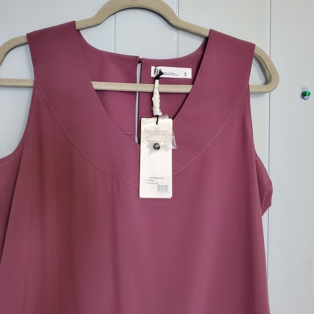FIG Clothing Burgundy ACE Romper women size M - Picture 5 of 12
